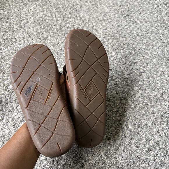 Born Brown Leather Comfort Flip Flops Thong Sandals Size 11 M